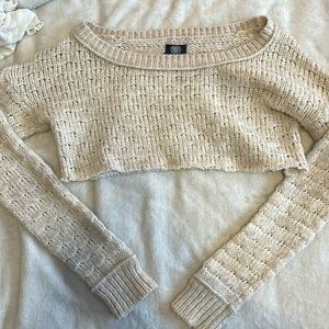 American Eagle off the shoulder crop sweater